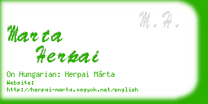 marta herpai business card